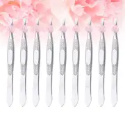 12PCS Eyebrow Tweezers Flat Tip Tweezers Hair Extraction Tweezers