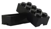 LEGO BRICK 8 STORAGE UNIT BLACK 50cm x 25cm x 18cm