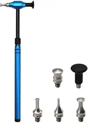Car Dent Repair Tool Kit, 6 PCS Paintl Removal Tools scopic Al num Alloy Hammer with 5 Repla ent Heads for DIY Dent Repair on Cars, Blue Blue