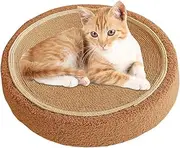 Cat Scratch Pad Round - Indoor Cat Scratcher Mat with Sisal | Bowl Shaped Cat Bed, Scratching Toy for Kittens, Cat Lounge Pad, Protect Furniture, Relax Area for Cats
