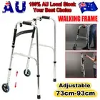Lightweight Foldable Walking Frame Mobility Walker Wheels Aid Eldery Disability