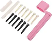 CATIEBYE 1 Set String Acoustic Guitar Accessories Kit Bridge Pins Saddle String Winder for Easy Guitar Repairs and Adjustments Durable and Ready to Use
