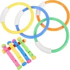 9pcs Funny Portable Pool Diving Stick Toys Underwater Pool Toys
