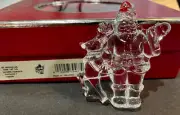 Waterford Crystal St. Nicholas (SANTA &Reindeer) Ornament - NEW Boxed- IRELAND