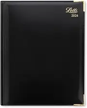 Letts of London Lexicon Quarto Week to View with Appointments 2024 Diary, Black