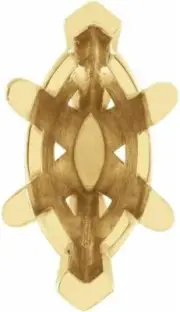 18K Yellow Gold Unset Marquise 6-Prong V-End Peg Setting