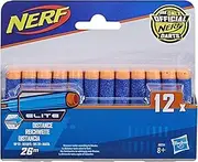Hasbro A0350 NERF Elite- 12 Pack official Darts- Compatible with Fortnite blasters- Scar AR-L, Supressed Pistol SP-L, Infinus and Hyperfire Blasters, Orange, Blue, Height: 7 cm