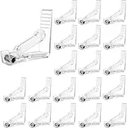 20pcs Plastic Tablecloth Clips, Adjustable Tablecloth Clips Table Cloth Fixing Table Cloth Holder Clips Transparent Picnic Tablecloth Clamps for Indoor Outdoor Home Camping Picnic (A30040)