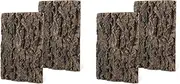Cork Terrarium Background, 4Pcs 11.79X7.86 in Natural Cork Bark Backdrop Reptile Climbing Mat Wall Terrarium Habitat Decor for Spider Lizard Snake