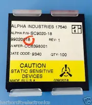 SC9020-18 ALPHA INDUSTRIES CAPACITOR CHIP RF MICROWAVE PRODUCT 100/units total