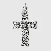 925 Sterling Silver Celtic Cross Pendant Mens Irish Knot Religious Necklace Chain