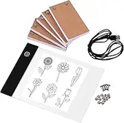 Daseeme Portable Flip Book Kit with Light Pad Tablet LED Light Box 3 Level Brightness Control 300 Sheets Flipbook Paper with Binding Screws for Tracing and Drawing