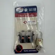 AMERICAN TOURISTER Luggage Lock 2PC + 1 Lock TSA Approved Locks