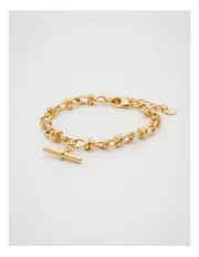 [Seed Heritage] T-Bar Chain Bracelet in Gold