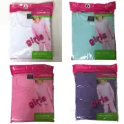Girls Thermal Set Waffle Knit Long Cotton Underwear 2 PC Set:Top & Bootom, Sizes
