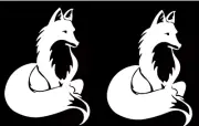 Fox TWO 6" White Vinyl Graphic Decals Car Truck Windows Decal laptop notebook