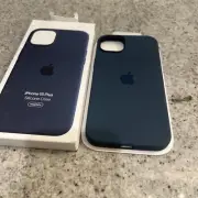 New Nib Apple Silicone Phone Case Storm Blue For iPhone 15 Plus