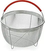 Original Salbree Steamer Basket for 8 quart Instant Pot Accessories, Stainless Steel Strainer and Insert fits IP Insta Pot, Instapot 8 qt, Other Pressure Cookers & Pots, with Handle [3qt 6qt avail]