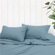 3/4 Piece Odyssey Thermal Flannelette Sheet Set Twilight Blue (Single) Single