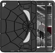 Nitupai iPad 10.2 Case for Kids iPad 9th / 8th / 7th Generation Gen Case 2021/2020/2019 Heavy Duty Shockproof Rugged Protective Cover Spiderman 10.2 Inch iPad Case with Stand for Kids, Black+Black
