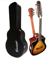 Busuyi 12-String / 6-String Acoustic/Electric Double Neck Guitar With Hard Case