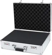 MagiDeal Microphone Carrying Case, Hard Shell Case,Projector Case,Aluminum Case with Foam for Electronics,Cameras,Phone