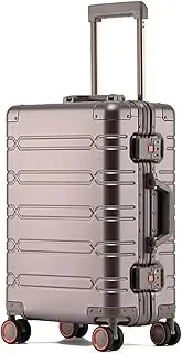 [RUVOO] Luggage Carry On Luggage Silent Light Cabin Luggage Abrasion Resistance All-Aluminum Magnesium Alloy Trolley Case Suitcase Checked Luggage (Color : A, Size : 29")