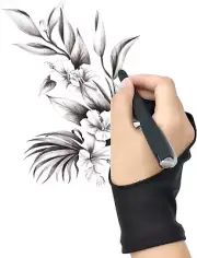 2PCS Unisex Black Tablet Drawing Glove Artist Glove for Light Box, Graphic Table