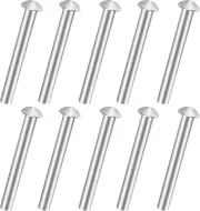 10 PCS Rivets for Spade Handle, Solid Rivet Tool, round Head Aluminum Rivets, Po