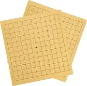 KONTONTY 2Pcs Wooden Go Chess Boards Double Sided Go Game Boards for Lightweight and Portable for Printing and Exquisite Details