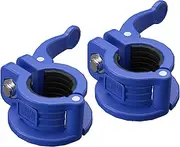 MAXRICH T Barbell Clamp 1 inch Multiple Sizes & Adjustable Weight Clips for Barbell Quick Release Barbell Clips|Barbell Collar Bar Locks for Weight Lifting (Blue 0.9-1.18inch)