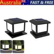 Solar Post Cap Lamp LED Waterproof Outdoor Deck Light Garden Fence Home Decor