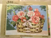 SEG de Paris Bouquet of Roses Flowers Needlepoint Tapestry Canvas