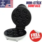 Mini Donut Maker, Electric Non-Stick Surface Makes 7 Small Doughnuts, Decorate..