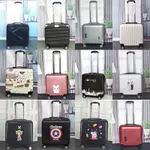 【臺灣熱銷】18寸登机箱20寸正方形拉杆箱子男女学生行李箱可爱卡通儿童旅行箱