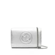 [Gucci] Gucci Blondie Metallic Crossbody Bag ONE SIZE SILVER