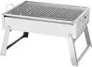 Portable Grills Barbecue Stove with Wire Mesh, Silver Portable Barbecue Grill, Bbq Tool Kits for Outdoor Cooking Camping Camping BBQ
