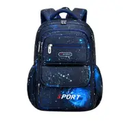 Colorful Backpacks for Boys Waterproof Cartoon Primary Backpack for School Starry Blue L