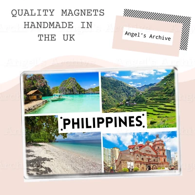 PHILIPPINES ✳ ASIA ✳ SOUVENIR TOURIST HOLIDAY ✳ LARGE FRIDGE MAGNET ✳ GREAT GIFT