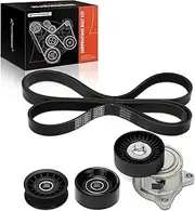 Engine Serpentine Belt Drive Kit Compatible with Ford Cars - Escort 1998 1999 2000 2001 - DOHC 2.0L