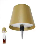 Wireless Bottle Lamp,New 3 Color Rechargeable Wine Bottle Lights for Bars Restaurants (Gold,1PC)