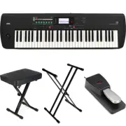 Korg i3 Arranger Keyboard Essentials Bundle - Matte Black
