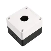 Push Button Switch Control Station Box 22mm 1 Button Aperture White and Black