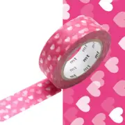 Masking Tape MT Flock Of Hearts Pink - Heart Spot