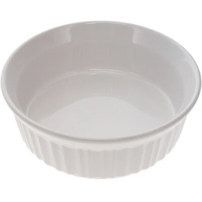 Corningware 24 oz / 708 ml Round French White Casserole Dish