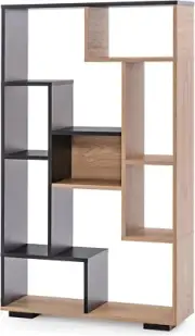 Kian 5 Tier Display Shelf Bookshelf Unit Oak