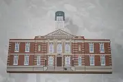 Cat's Meow Village Watertown Town Hall Massachusetts MA wooden house Exclusive