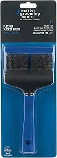 Master Grooming Tools Double-Sided Extra Firm Flexible Slicker Brushes—Versatile Brushes for Grooming Dogs - Blue, 8" L x 4" W