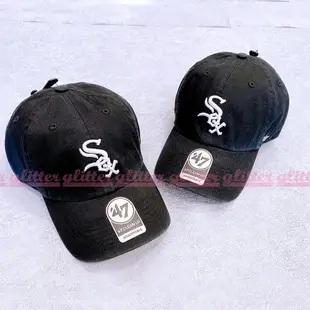 glitter。47Brand 47 MLB 芝加哥 白襪隊 Chicago White Sox 黑色 老帽