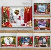 Window Christmas Xmas Tree Party Backdrop Background Photo Supplies Studio Props